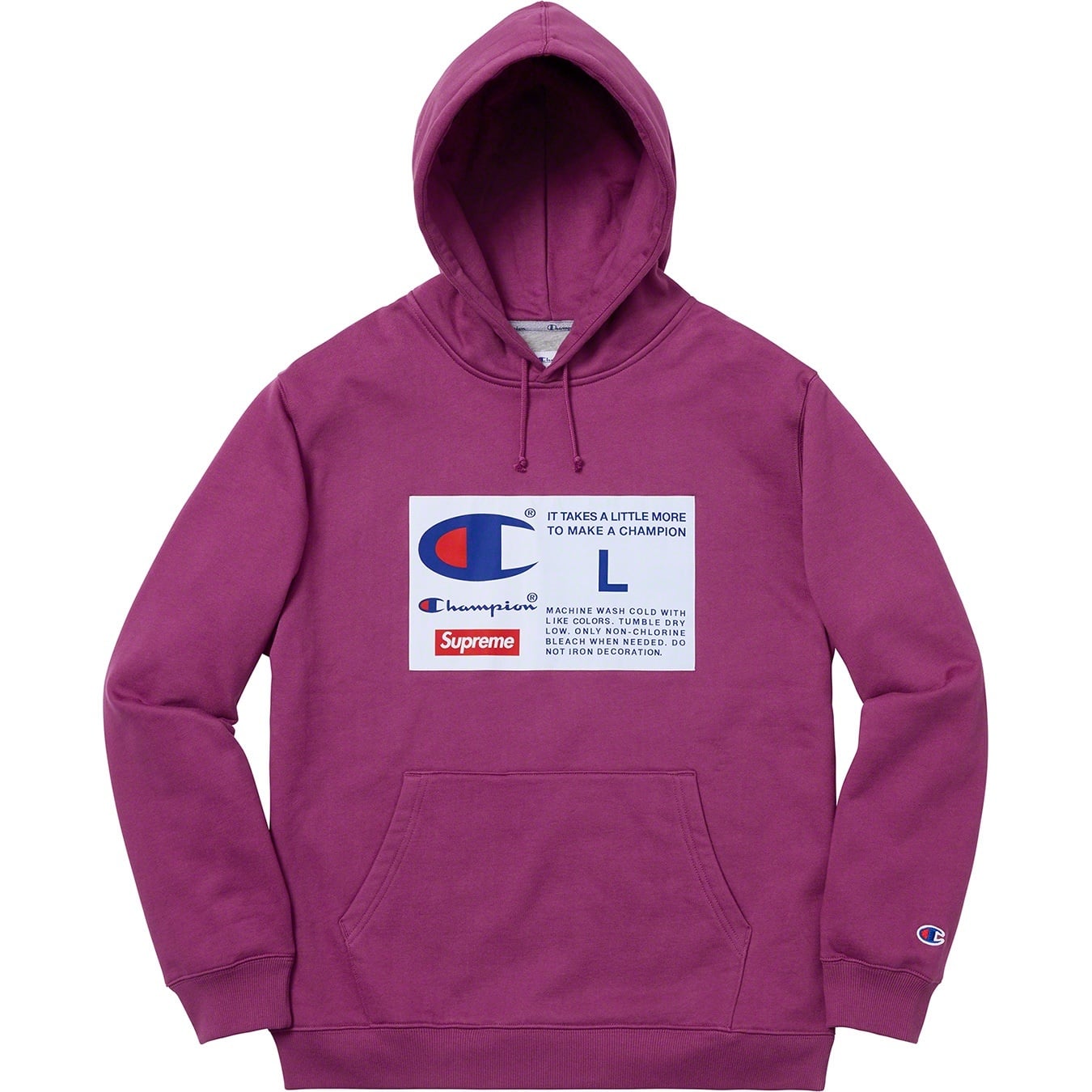 Supreme®/Champion® Label Hooded Sweatshirt view 4